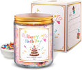 Luxury Scented Candles Gift Set-100% Natural Soy Wax, 50H Clean Burn, Hand-Poured, Relaxing Aromatherapy for Home, Bedroom, Yoga &Spa,9oz, Birthday Candles（Vanilla Cream Sugar）