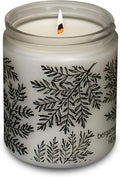Hemlock Park Frosted Glass Wood Wick Candle Handcrafted with Natural Coconut Wax (Standard 8 oz, Bergamot Cedar)