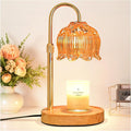 Flower Candle Warmer Lamp for Jar Candles with Timer & Dimmer, Adjustable Height Fits Large Jars up to 7.08" Tall, Flameless Wax Warmer, Cozy Bedroom Home Decor, Gift for Mom Women