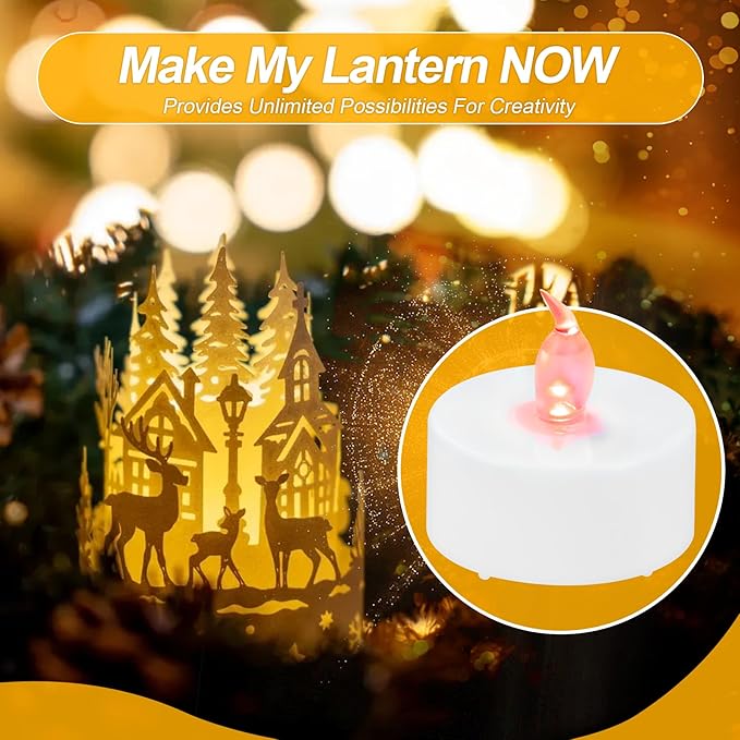 DIY LED Light Kit for 3D Printed Lamps - Compatible with Bambulab KC008, KC017, KC018 - Great for Holiday Decor, DIY Lighting, Tea Light Creations - Chinese-Made Red, 24-Pack