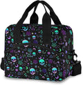 CBBYY Magic Skull Lunch Bags for Women Men, Reusable Insulated Lunch Box, Adjustable Shoulder Straps Tote Lunch Bag for Work Picnic School