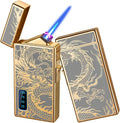Dragon 2 in 1 Dual Arc & Jet Flame Torch Lighter - USB Rechargeable with Battery Indicator, Refillable Windproof Plasma Infinity Lighter