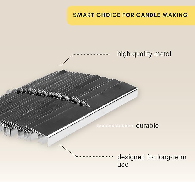 Metal Candle Making Wick Holder Bars- 20-Pack - Candle Wick Centering Device -Metal Wick Holder - Candle Making Kit, Candle Making Supplies