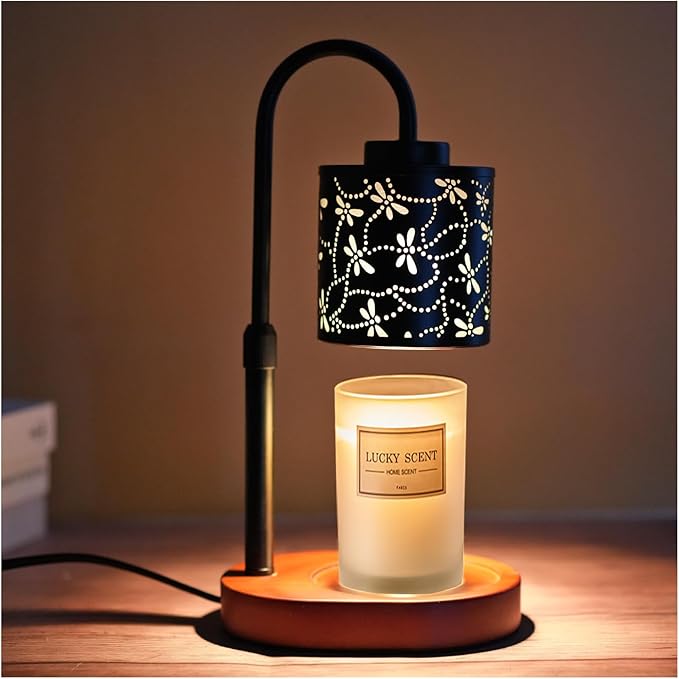 LIFFY Candle Warmer Lamp Room Decor - Dragonfly Gifts for Women - Candle Warmer Lamp with Timer & 2 Bulbs Replacement, Birthday Gifts, House Warming Christmas Home Decor, Wax Melt for Scented Wax