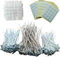 200Pcs 4 Inch Candle Wick 100Pcs 6 Inch Cotton Candle Wicks, 300Pc Wick Stickers 20 Pcs Candle Wick Holders, Wick Clips,Wicks for Candlemaking,Candle Making Supplies