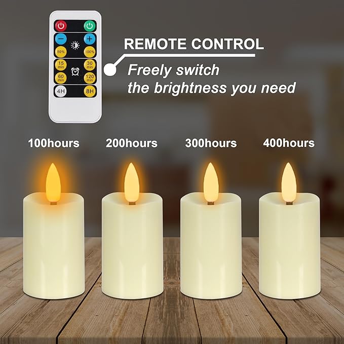 WRalwaysLX 6 Pack Rechargeable Type-C Fast Charging Flameless Tea Light with Remote Control, LED Flickering Candles Votive Candles, Battery Candles Indoor Home Decor, max 280 Hours