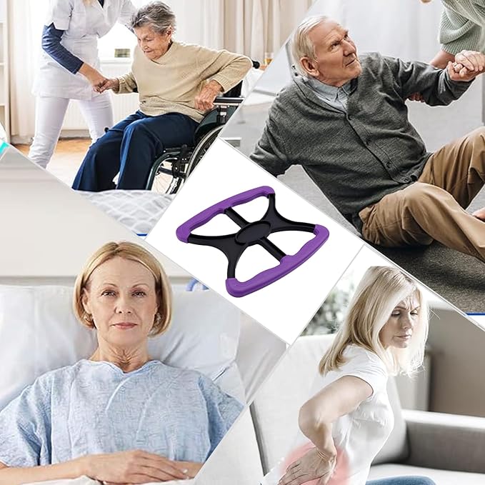 10.8" Standing Aid and Handicap Bar with Non Slip Handles Fall Assist Devices 450 Lbs Weight Capacity, Portable Mobility for Elderly Senior Patients, Disable and Caregivers (Purple)
