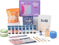 Sculpd Candle Making Pottery Kit for Adults with Air Dry Clay and Acrylic Paint Set, Non-Toxic Eco Soy Wax, Scented Fragrance Oil, Candle Glaze, Tools & Guide, 1 Candle, Peony Rose with Pastel Tones