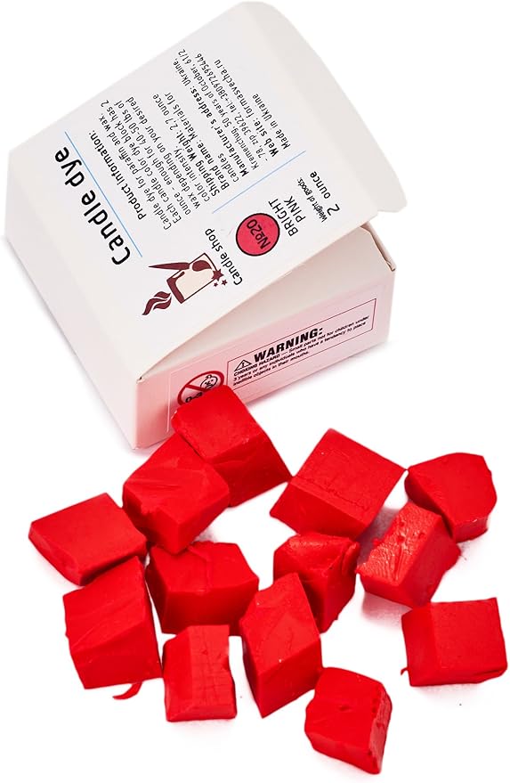 Bright Pink Candle Dye 2oz for Soy Candle Making – Candle Shop Premium Color Dye Blocks for Soy Wax, Beeswax, Paraffin - Candle Wax Dyes