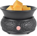 mocosa Wax Melt Warmer Ceramic Wax Warmer,3-1 Candle Wax Warmer for Scented Wax Burner Electric Wax Melter as Gifts for Moms Grandma Women Girls(Black)