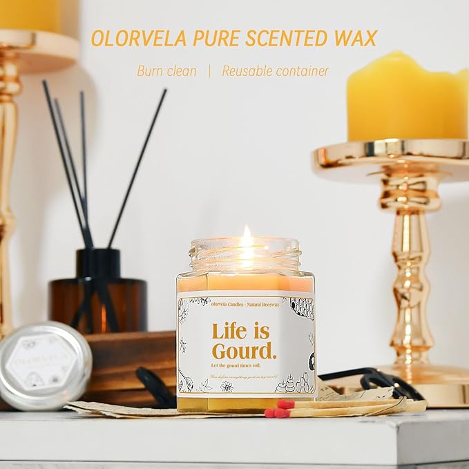 Gifts for Women - Pure Natural Beeswax Candles, Personalized Gifts for Women, Men, Mom, Dad, Sister, Teacher, Friends