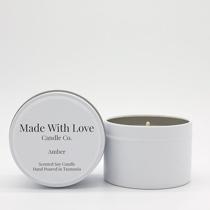 Aroparc White Candle Tins 4oz, 24 Pack - Matte White, Tinplate, Candle Making Supplies