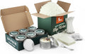 Hearth & Harbor 5 lbs. Soy Candle Wax with Supplies, 4 oz. 24 Pack Tin Jars with Lids, Cotton Candle Wicks, Wick Stickers and Centering Devices - Soy Wax Flakes with Containers for Candle Making