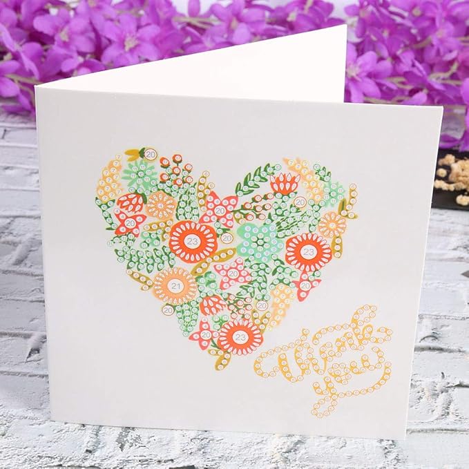 12pcs Painting Christmas Postcards Christmas Embroidery Kit 5D DIY Painting Greeting Card 15x15cm Art Craft for Birthday Festival