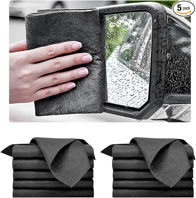 10PCS Thickened Magic Cleaning Cloth, 12"×12" Microfiber Cleaning Cloth Streak Free Polishing Towel, Reusable Lint Free Cleaning Rags for Car Mirror Glass Window TV Screen