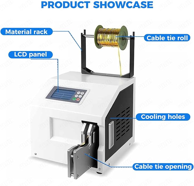 Professional Automatic Twist Tie Machine, Food Twist Tying Machine, The binding speed is 60-75 pieces/minute, Durable and Efficient for Small Businesses and Retail Stores.(Bundling)