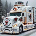 APTDYIGL 5D Christmas Diamond Painting Kits for Adults Beginner,DIY Truck Diamond Art Kits for Adults,Round Full Drill Diamond Dots with Gem Art Kits,Home Wall Decor 13.7X13.7inch