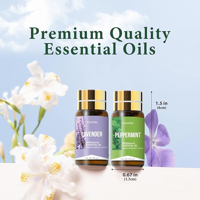 FUHITIM 90 Pcs Essential Oil Set - Essential Oils Gift Set Perfect for Diffuser, Massage,Soap, Candle Bath Bombs Making, 90x5 ML