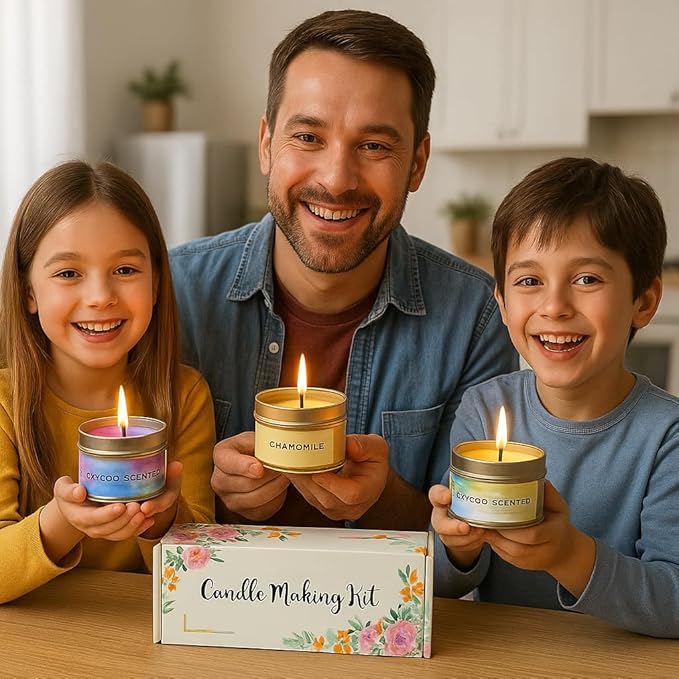 Complete Candle Making Kits for Adults Beginners, DIY Candle Making Supplies Include Beeswax, Wicks, Wicks Sticker, Candle Tins - Arts & Crafts Kits