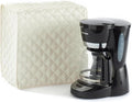 Covermates Keepsakes Coffee Maker Cover – Quilted Appliance Protector for Espresso Makers – Dust & Stain Resistant, Washable Slip‑On Design for Countertop Storage, Cream