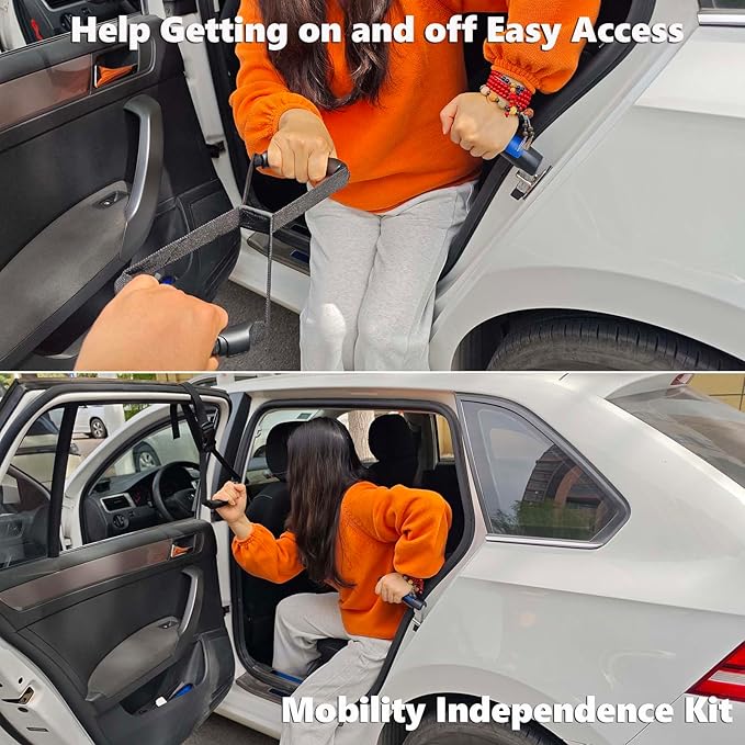3PC Mobility Standalone Standing Assist Grip Handle/Adjustable Standing Aid Safety Handle/Kit Car Door Assist Handle for Elderly and Handicapped, Injured, Pregnant Woman
