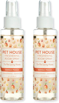 One Fur All Concentrated Room Spray 4 OZ Dog and Cat Friendly Air Freshener for Pet Odor, Mango Peach, Pack of 2