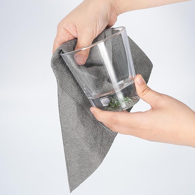 12 Pack Thickened Magic Cleaning Cloths, 30x30cm Reusable Microfiber Cleaning Rags, Lint-Free Streak-Free Cloth for Windows, Glass, Mirrors, Kitchen, Car