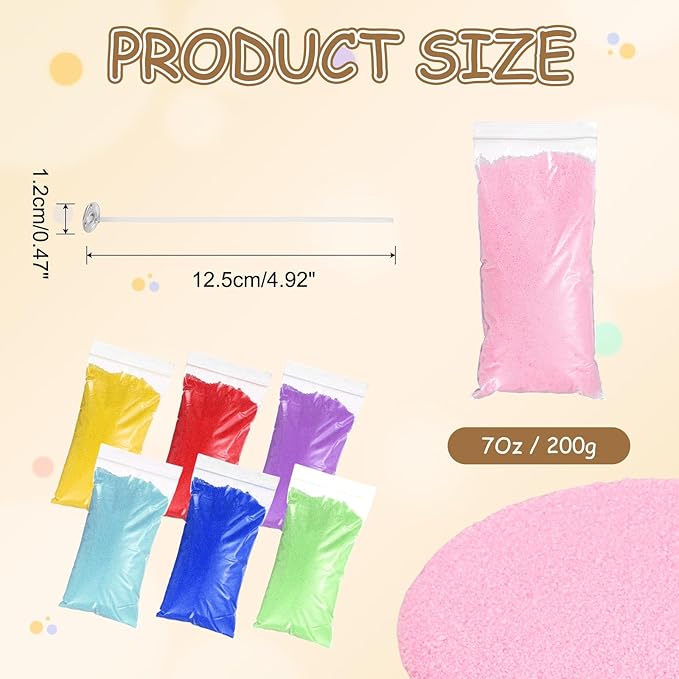 MECCANIXITY Pearled Sand Candles with 20 Pcs Wicks 7Oz / 200g Candle Beads Refillable Powder Sand Wax Making Kit for Thanksgiving Christmas Wedding Party DIY Home Crafts, Pink