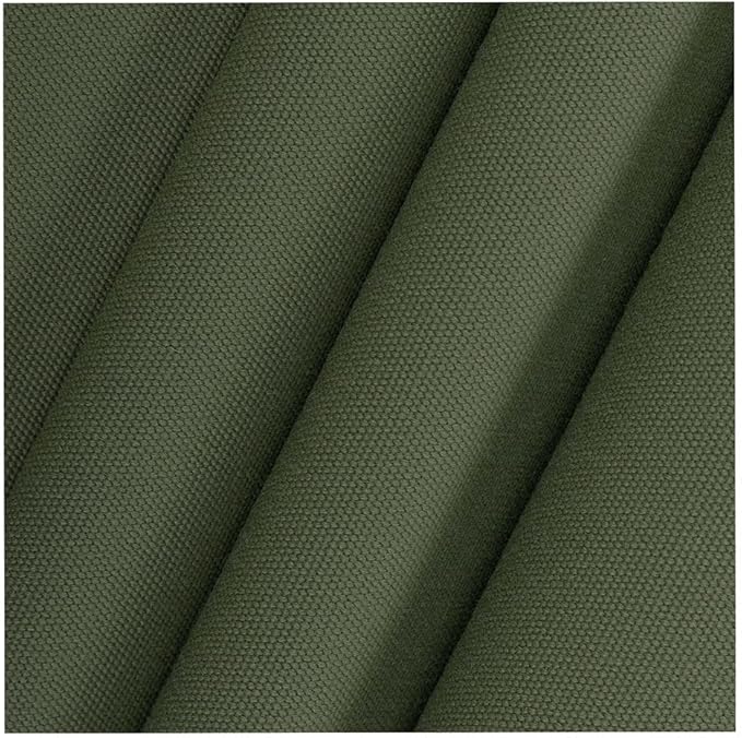 Mybecca Waterproof Canvas Marine Fabric 600 Denier Indoor/Outdoor PU Backing UV Protector Olive 1 Yard
