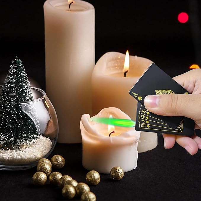 3 Pack Jet Torch Lighter Ace Card Lighters Green Flame Refillable Butane Lighters Ace of Spades Cool Lighter Adjustable Windproof Poker Lighter (Without Gas)