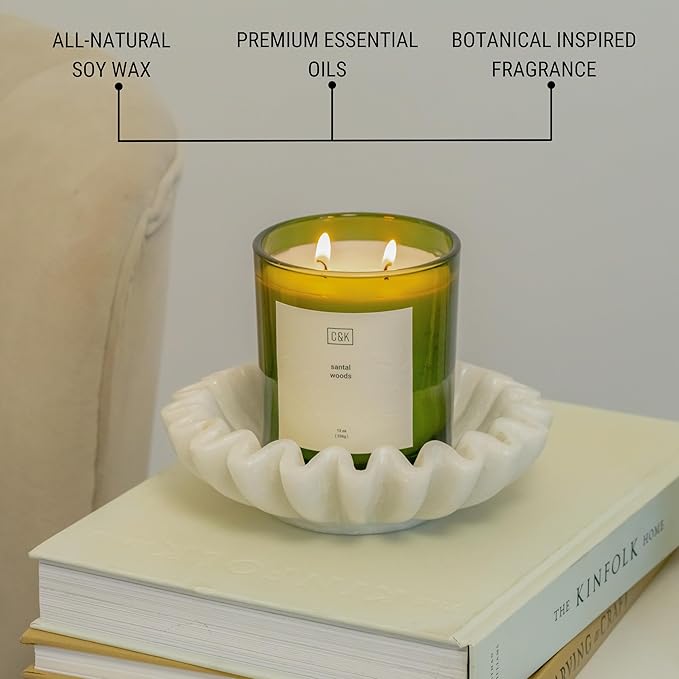 Craft & Kin 12oz Mayan Copal Scented Candles for Home | Premium Green Scented Candles for Men | Made with Natural Soy | Winter Candles Gifts for Men and Women | Nature Collection