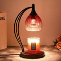 Candle Warmer Lamp with Timer -Dimmer Candle Warmer Light for Jar Candles -Electric Wax Melt Warmer Lamp, Birthday Gifts for Women Mom House Warming Gifts New Home Decor Ruby Red Gradient 2 Bulb