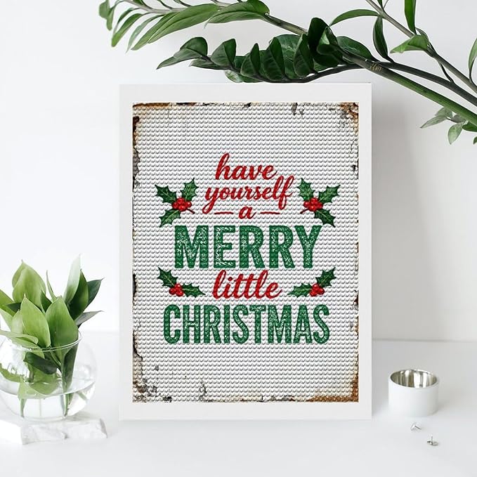 AIVKIEJK Diamond Painting Kits for Adults - Merry Christmas Santa Painting DIY 5D Full Drill Diamond Dots Paintings with Diamonds Gem Art and Crafts Home Decor 12"x16"