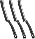 Hard Bristle Crevice Cleaning Brush - Multifunctional Gap Cleaning Brush, Cleaning Tools for Household Use, Home, Kitchen, Bathroom, Window, Vehicle, Faucets, Toilet, Grout (Black Handles)