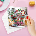 DIY Diamond Art Christmas Greeting Card, Diamond Art Christmas Greeting Card, Christmas Cards, Handmade Christmas Card Making Kits for Family & Friends-Christmas Cupcakes