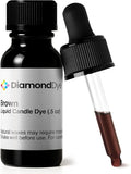 Brown Liquid Candle Dye (.5 oz) - Made in the USA - Safe and Easy to Use - Pure and Simple Ingredients - Candle Making Supplies for Soy, Paraffin, Palm or Gel Wax - 10 Vibrant Colors to Choose from