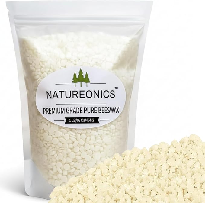 Beeswax Pellets 1 lb, Beeswax Pastilles, Triple Filtered Beeswax, Beeswax for Candle Making, Natural Beeswax for Beeswax Wraps & Pine Resin Food Wraps, Wax for Candle Making, Stamps, DIY Projects.