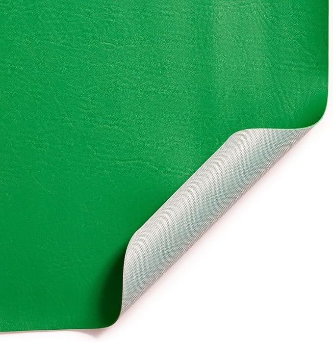 Ottertex Marine Vinyl Fabric Polyester Backing Waterproof Abrasion UV Resistant Heavy Duty Outdoor Marine PVC for Sewing & Upholstery - Kelly Green (10 Yards)