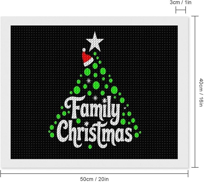 AIVKIEJK Diamond Painting Kits for Adults - Cute Family Christmas Painting DIY 5D Full Drill Diamond Dots Paintings with Diamonds Gem Art and Crafts Home Decor 16"x20"