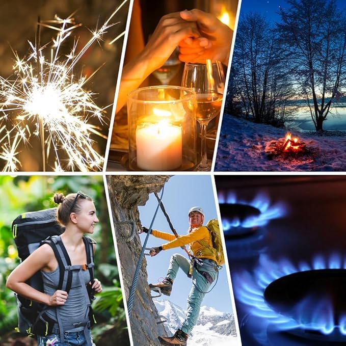 LcFun Electric Lighter Outdoor Windproof USB C Rechargeable Plasma Arc Lighters Electronic Flameless Lighter with Flashlight for Camping Hiking, Survival Kits, Tactical Gears for Men