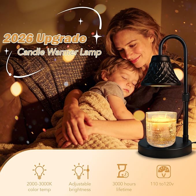 Banbanda Adjustable Candle Warmer Lamp with Timer: Birthday Gifts for Women fits All Candle Jar Home Decor - Wax Warmer for Scented Wax Gifts for Women