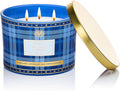 M&SENSE Plaid Pattern 3 Wick Soy Candles,11.64 oz Large Sea Mint & Spruce Scent Candle for Relaxation, Gifting, Home Décor | for Bedroom, Office, Party