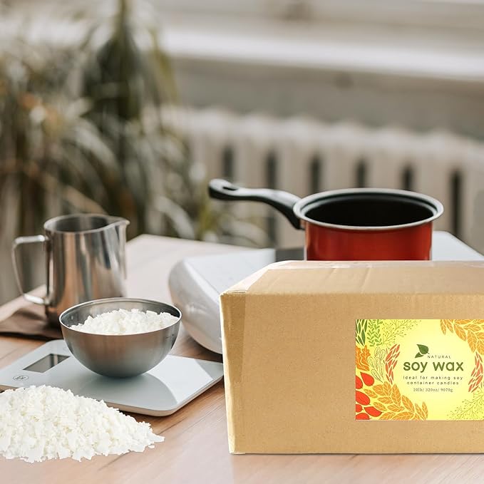 Natural Soy Wax for Candle Making 20 lb Bag, Soy Wax Flakes,DIY Candle