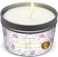 MAGNIFICENT 101 Affirmation Massage Candle - 6 Oz White Tin - Soy Candle Aromatherapy Meditation with Sage & Palo Santo Scent for Healing & Abundance - Manifesting My Wildest Dreams