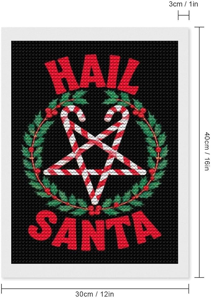 AIVKIEJK Diamond Painting Kits for Adults - Hail Santa Christmas Painting DIY 5D Full Drill Diamond Dots Paintings with Diamonds Gem Art and Crafts Home Decor 12"x16"