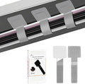 Desk Cable Management, Wire Organizers for Cords - Upgrade 48 PCS Grey Sticky Back Self Adhesive Cable Ties, Hook and Loop Straps for Home or Office Use