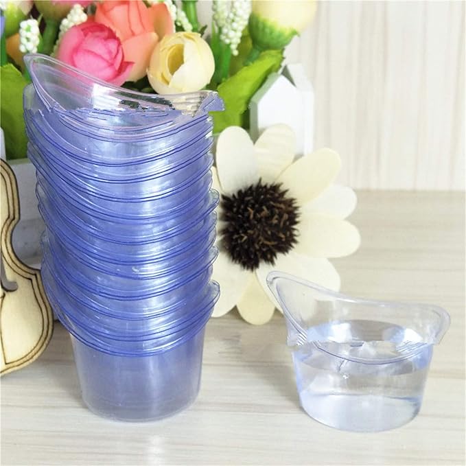 YouU 100 Pcs Non Sterile Disposable Plastic Eye Wash Cups Portable Disposable Measuring Cup 5ml Eye Flush Cleaning Cups Vials for Storage or First Aid Kit Use