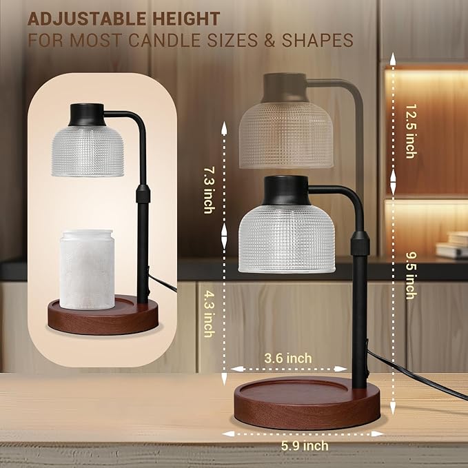 KLL Candle Warmer Lamp with Timer: Mothers Day Gifts, Gifts for Mom, Birthday Gift for Women - House Warming Gift New Home Decor - Wax Warmer for Jar Candles with 2 Bulbs