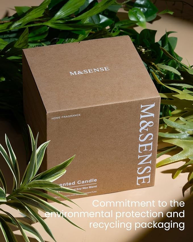 M&SENSE Citronella Candles Outdoor, 110 Hours Burn Natural Citronella Oil Soy Candle for Patio Camping, 19.4oz Large Long Lasting Verbena Rose Summer Candles for Home Scented,Lemongrass Summer Candle
