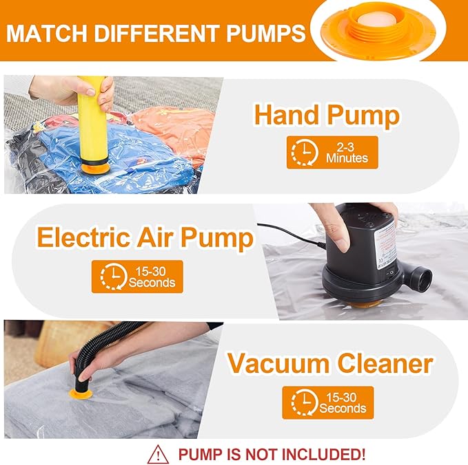 AGPTEK 10 Vacuum Storage Bags(5 Large and 5 Jumbo), Ideal Space-Saving Solution for Clothes, Blankets, Comforters and More, Perfect for Home Storage and Travel